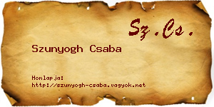 Szunyogh Csaba névjegykártya