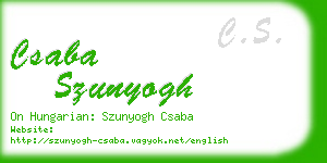 csaba szunyogh business card